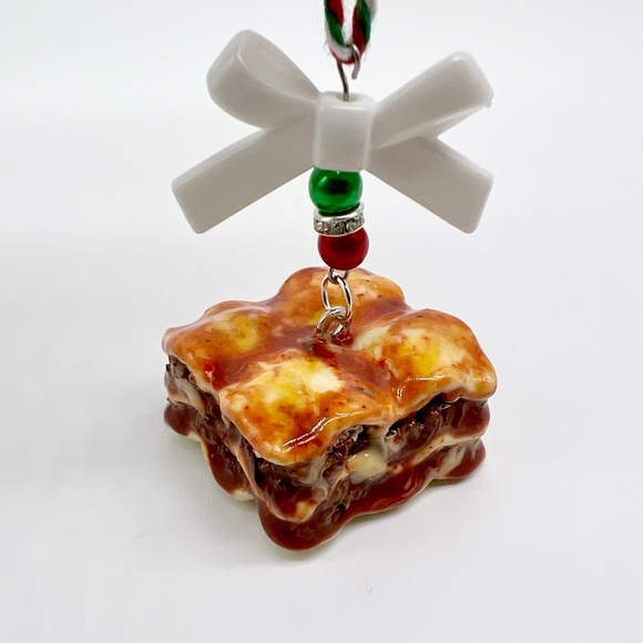 Lasagna Christmas Ornament – Handmade Clay Italian Food Christmas Tree Decor - Picture 9 of 16
